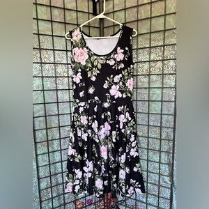 Floral Tank Swing Dress with Pockets NWOT